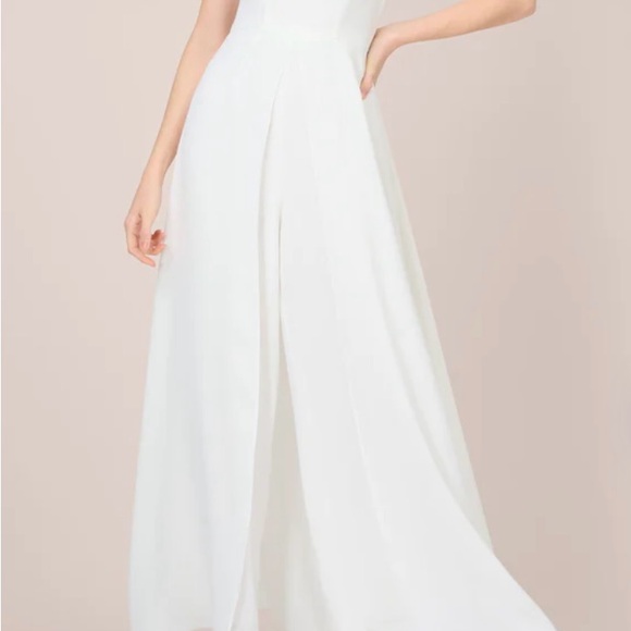 White color block jumpsuit - Picture 2 of 7